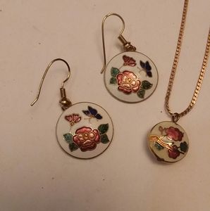 Cloisonne jewelry set